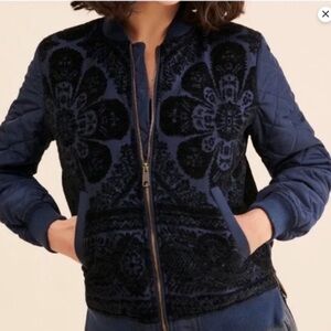 EUC ANTHROPOLOGIE CLEMENCE QUILTED BOMBER JACKET
